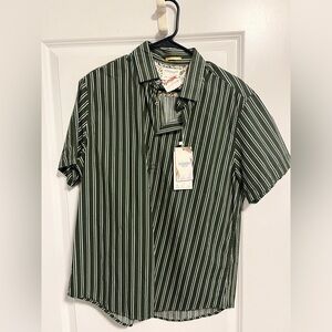 Denim & Flower Men’s Short Sleeve Button Up Large Shirt